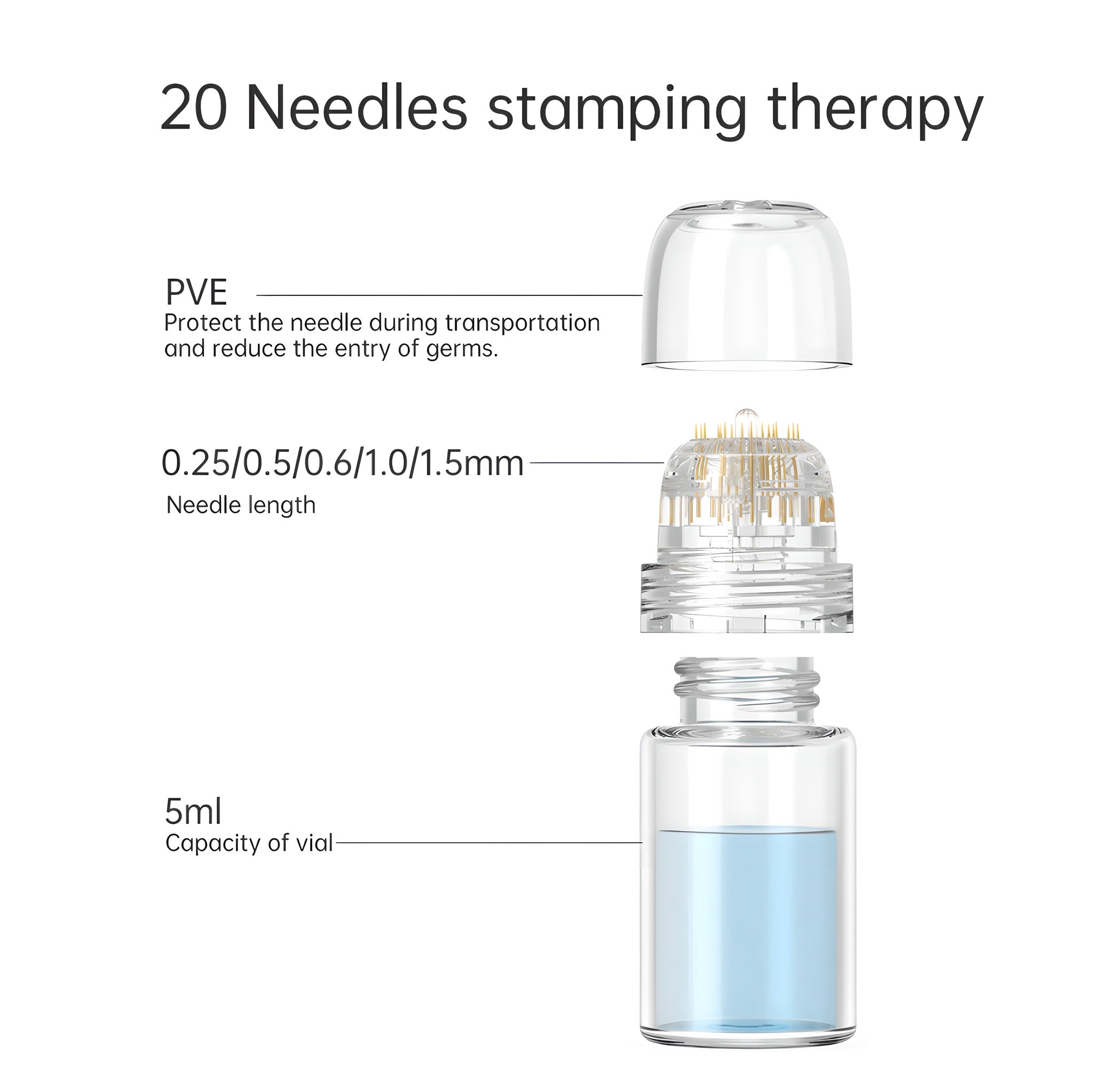 Hydra Needle Microneedle HN20 Fine Touch Serum Applicator Derma Stamp