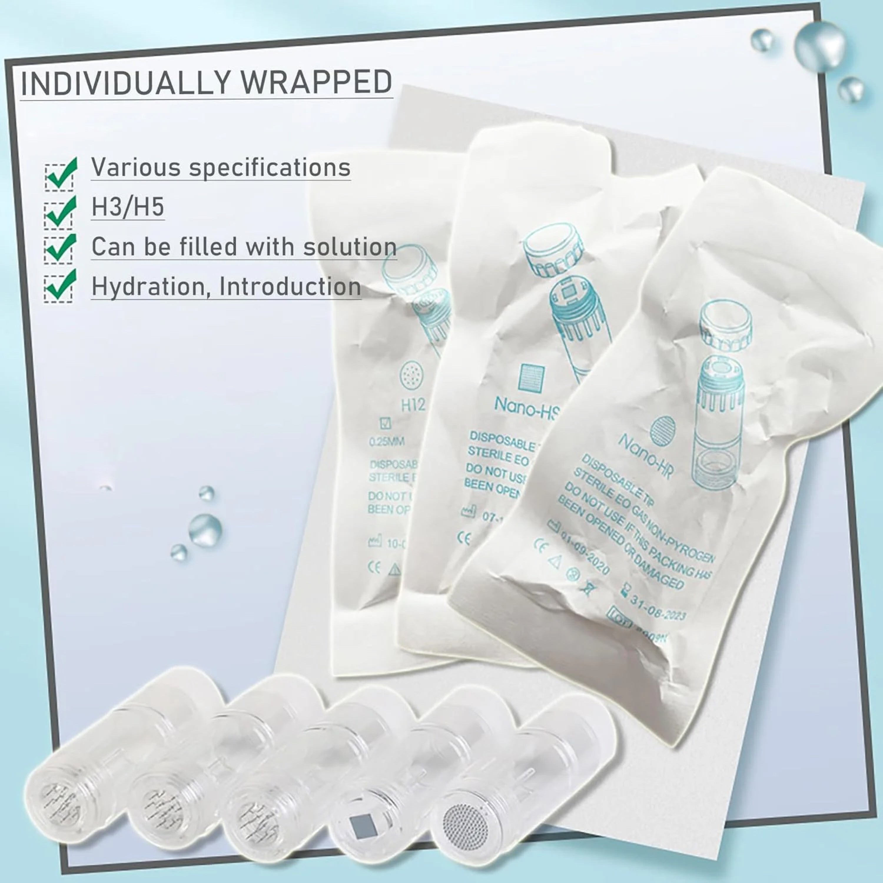 Dr. Pen Hydra Pen H3/H5 Cartridges 50 Pack