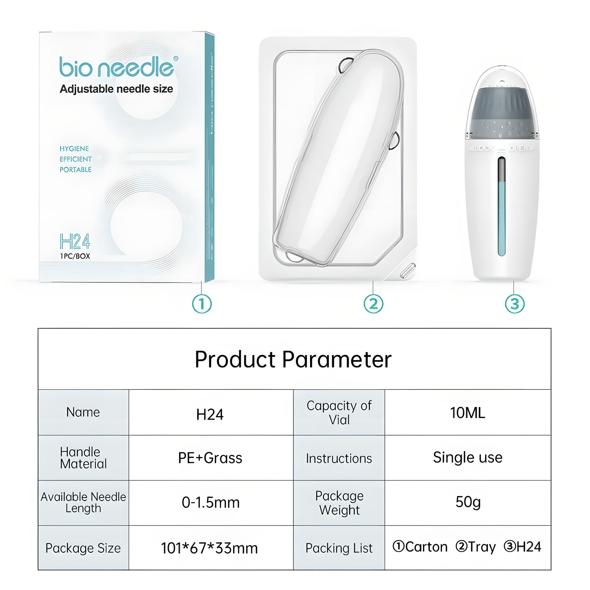 Dr. Pen Bio Needle H24 Hydra Adjustable Derma Stamp